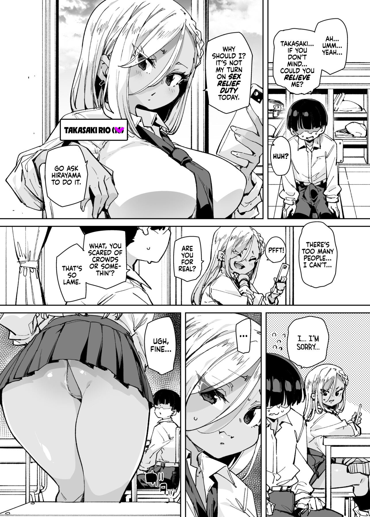 Hentai Manga Comic-The Gyaru Who Gets You Off Even When She's Not On Sex Relief Duty-Read-3